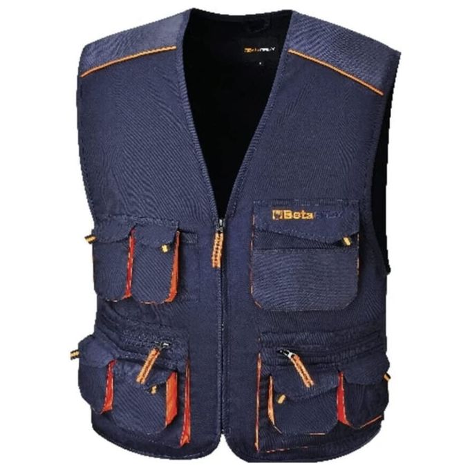 foto del prodotto beta gilet easy twill 180gr blu taglia xs per abbigliamento da lavoro e antinfortunistica