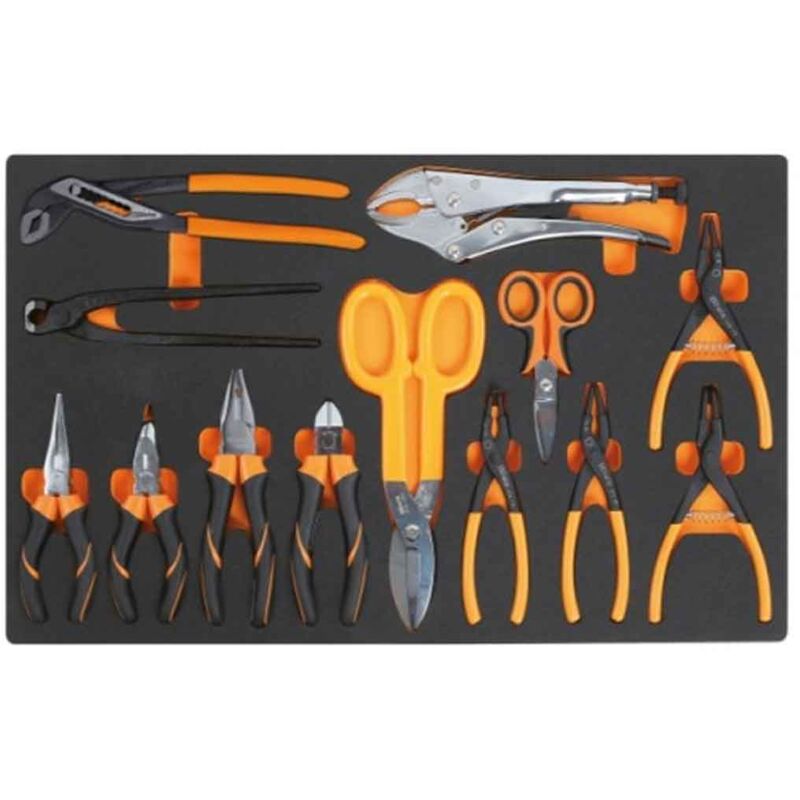 foto del prodotto beta m129k kit 13 utensili pinze e taglio in vassoio morbido in eva 024500129