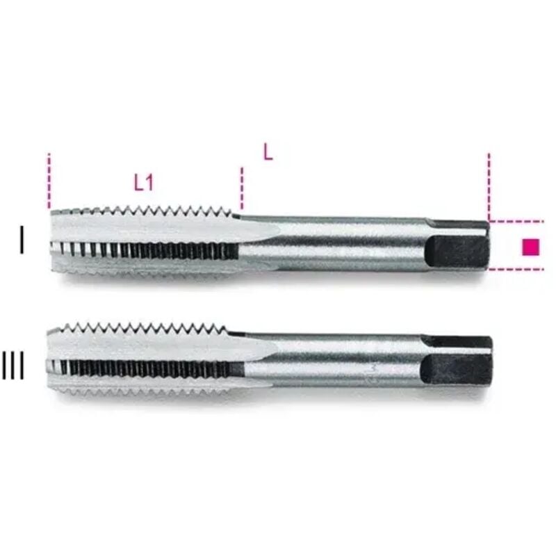 foto del prodotto beta - maschi a mano acciaio cromo 2 passaggi passo fine 433 - 14x1,5