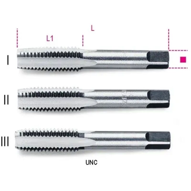 foto del prodotto beta - maschi a mano acciaio cromo 3 passaggi passo unc 430asc - 3/4x10