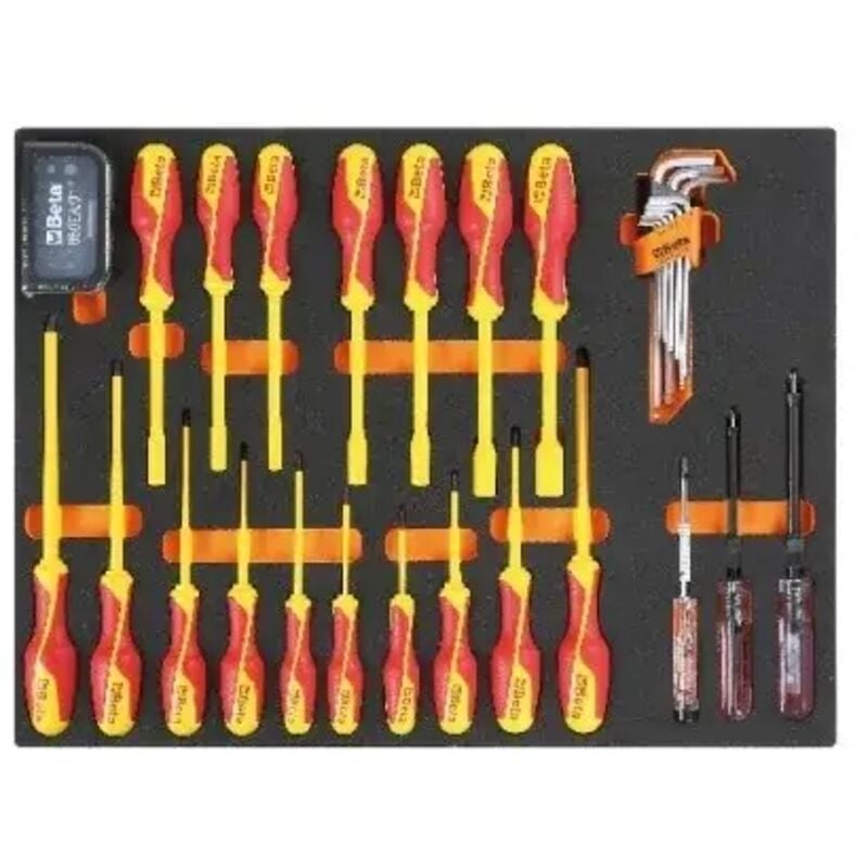 foto del prodotto beta mb63 termoformato morbido con utensili per elettrotecnica isolati 60 pz. 60
