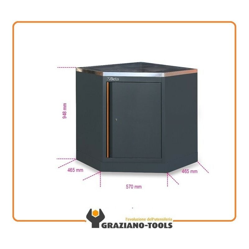 foto del prodotto beta modulo inferiore angolare per arredo officina c45pr c45pro cai x