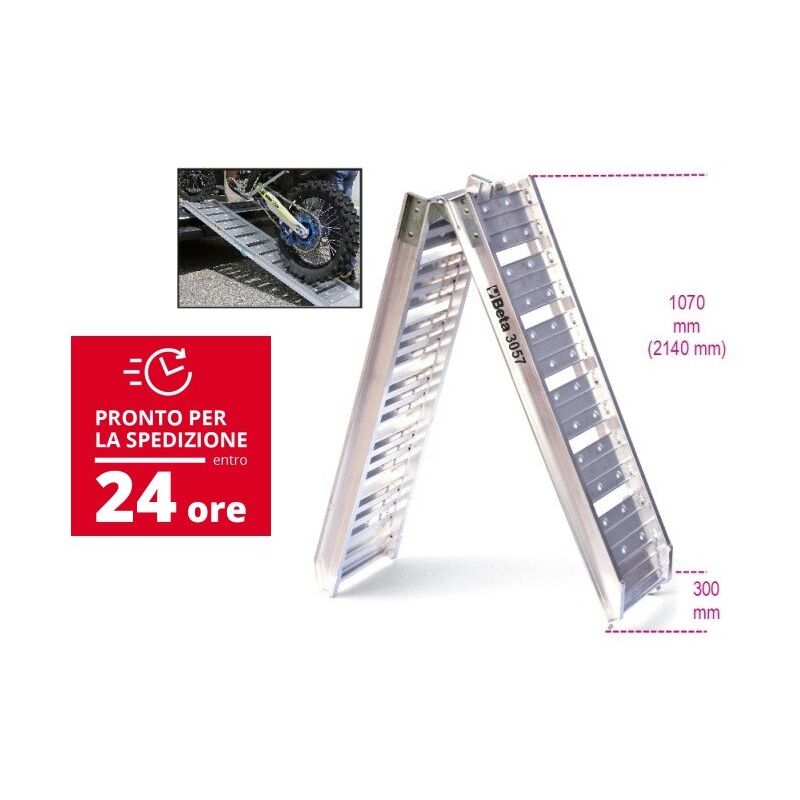 foto del prodotto beta rampa in alluminio per carico scarico moto art 3057