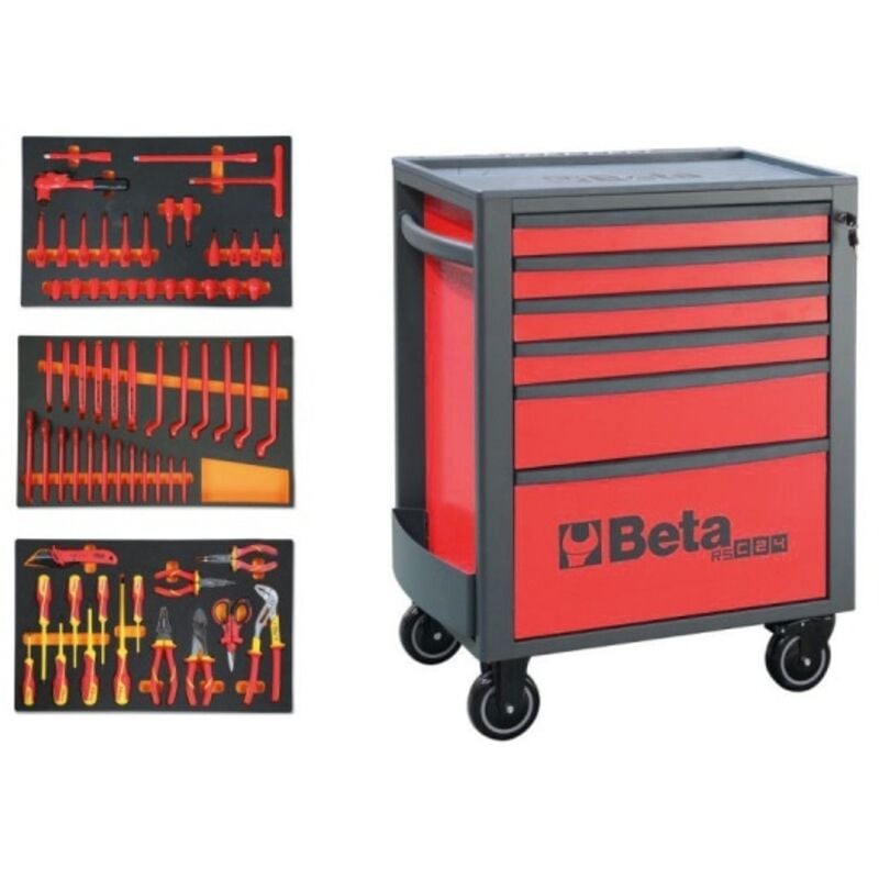 immagine 0 del prodotto beta rsc24 6 r cassettiera con assortimento per riparazione veicoli ibridi 66 pz.