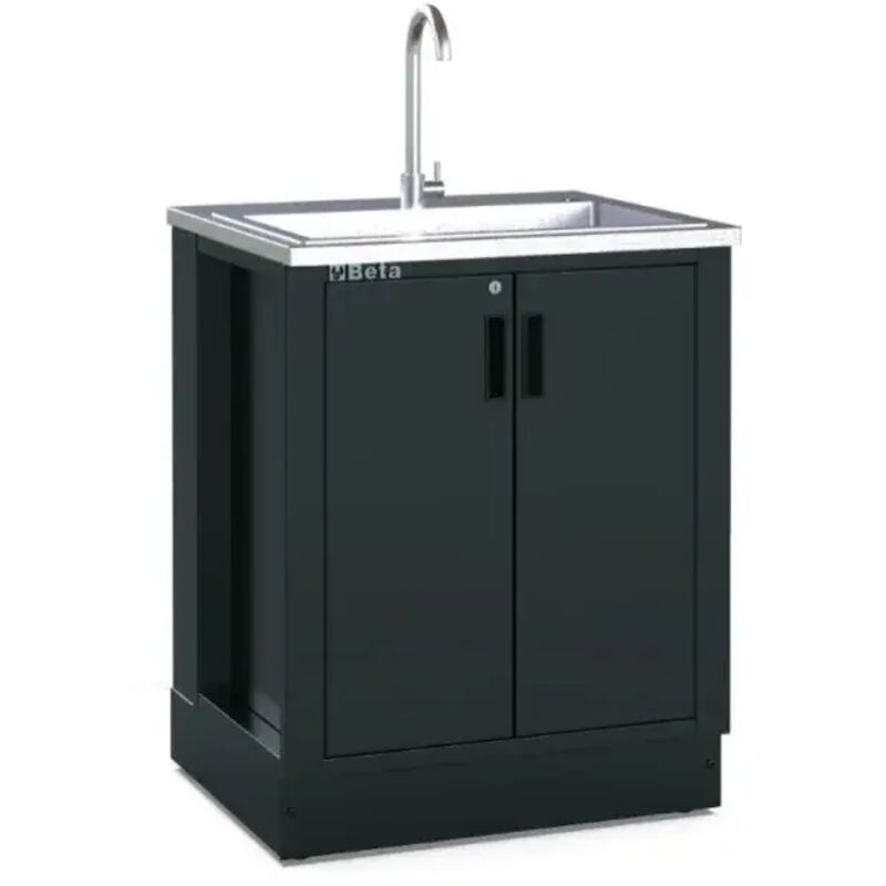 foto del prodotto beta rsc50 ml modulo fisso con lavandino inox per arredo officina