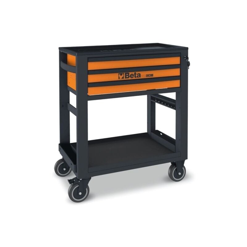foto del prodotto beta rsc51 carrello di servizio con 3 cassetti arancione