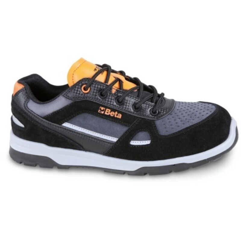 foto del prodotto beta - scarpe in pelle scamosciata e microfibra idrorepellenti con inserti in carbon 7315an misura 40