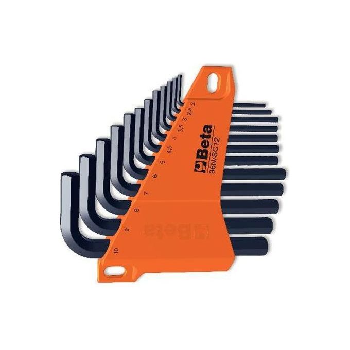 foto del prodotto beta serie 12 chiavi esagonali brugola piegate acciaio brunito - iso 2936 - 96n-sc12