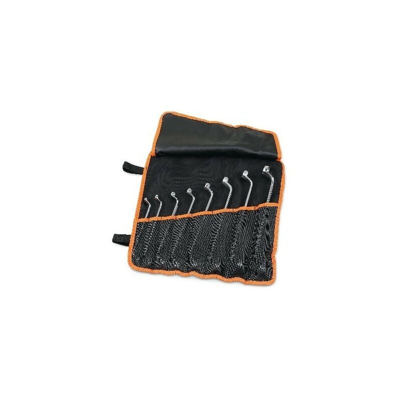 foto del prodotto beta serie di 8 chiavi poligonali doppie curve in busta avvolgibile di poliestere resistente 90 b8n