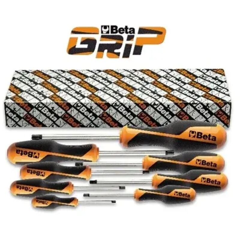 foto del prodotto beta - serie giraviti grip maschio esagonale 1265es/s8 - 8 pz