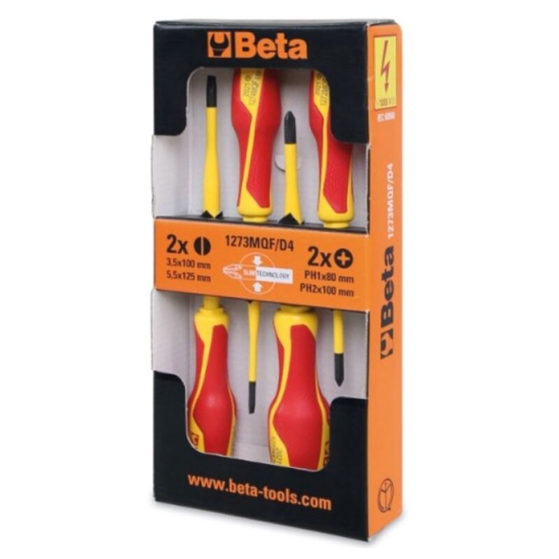 foto del prodotto beta set 4 pezzi giraviti 1272 1274 slim bg mqf d4 012730604