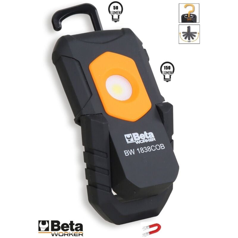 foto del prodotto beta tools - beta 1838cob lampada ricaricabile compatta con led ad altissima luminosità