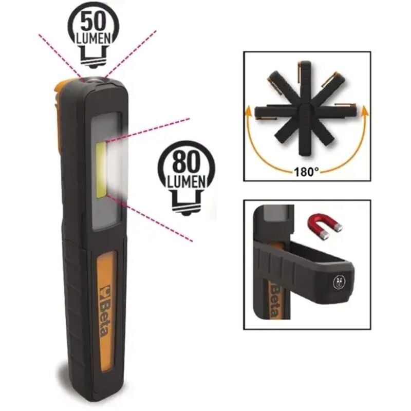 foto del prodotto beta tools lampada led a penna ricaricabile beta 1838p 50 80