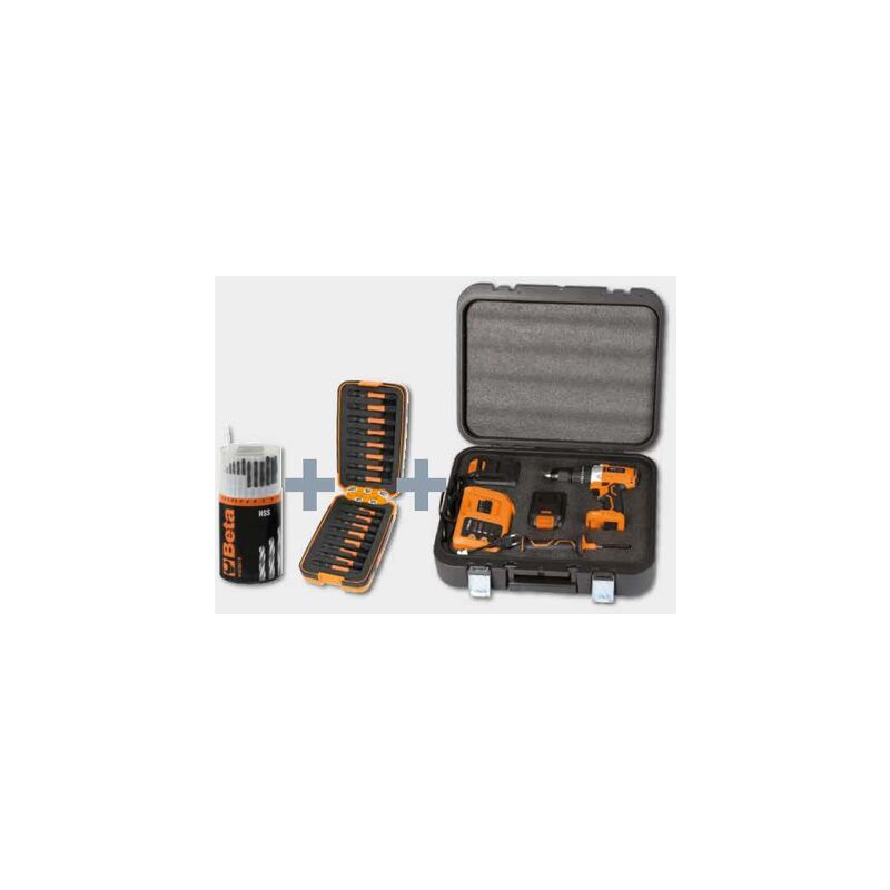 foto del prodotto beta utensili beta kit trapano avvitatore a percussione 20v con 35 accessori