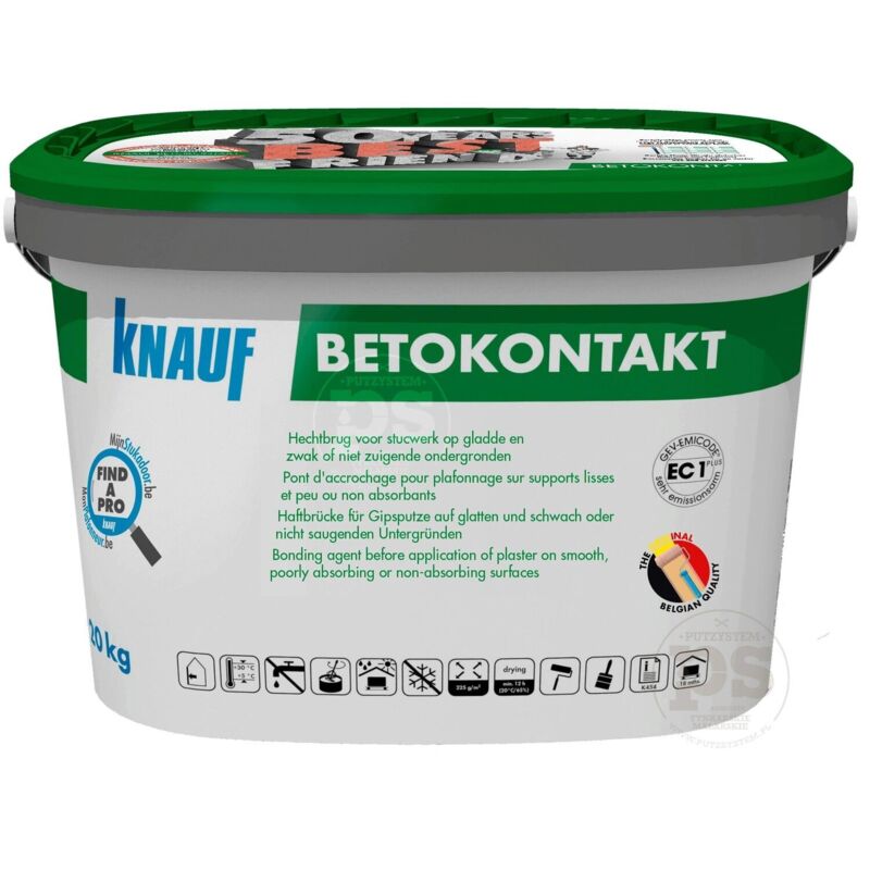 foto del prodotto betokontakt aggrappante base di sabbia e quarzo per superfici lisce kg20 - knauf