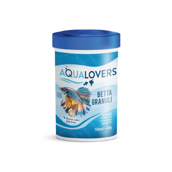 foto del prodotto betta acqualovers mangime completo per pesci in granuli per labirintidi di tutte le specie betta - 40 gr - spedizione gratis da 39€