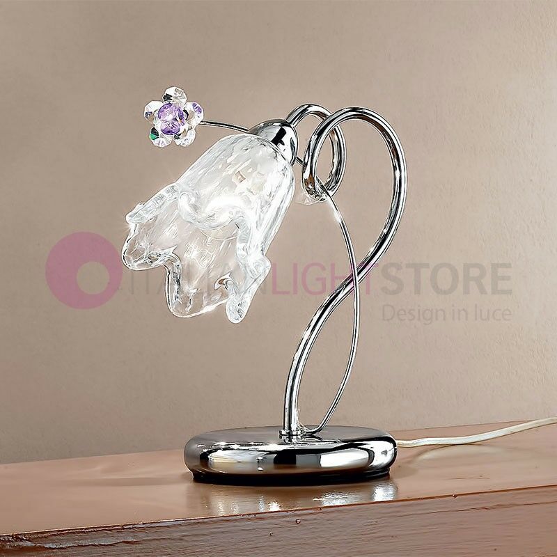 foto del prodotto betta lampada da tavolo lumetto cromato moderno