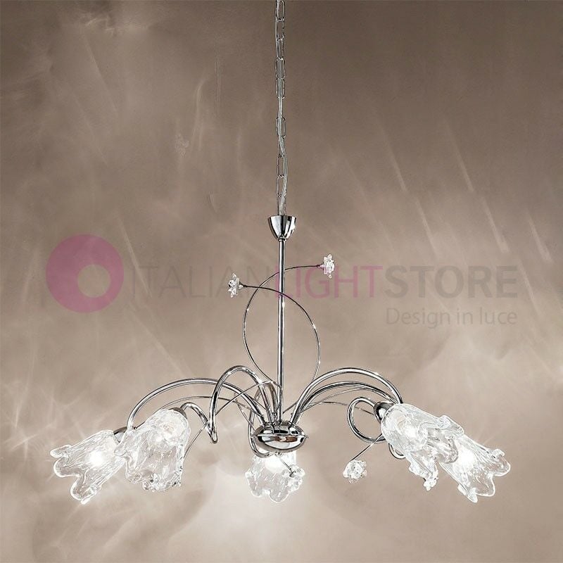 foto del prodotto betta lampadario 5 luci cromato moderno
