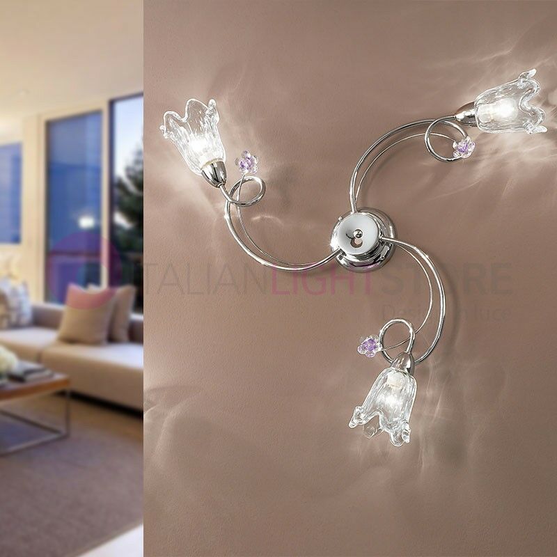 foto del prodotto betta plafoniera a soffitto e parete a 3 luci cromato moderno