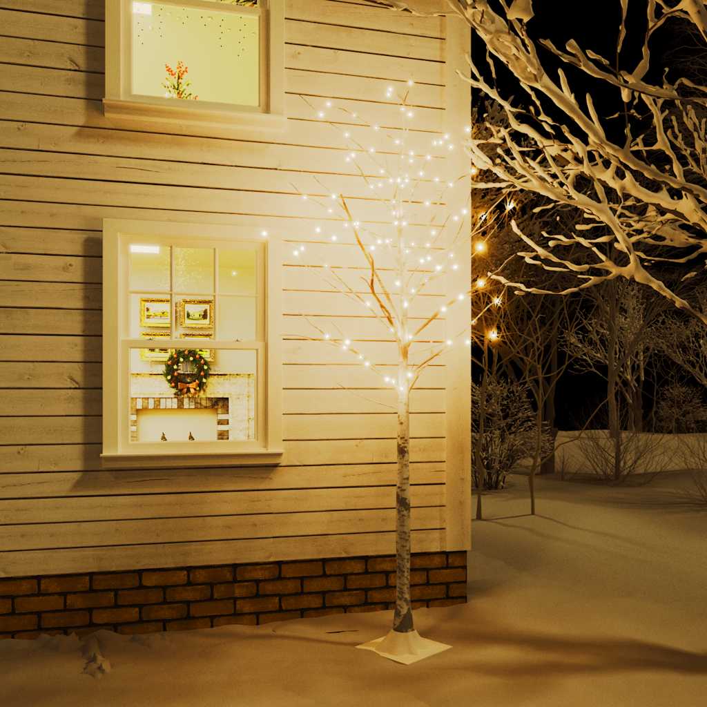 foto del prodotto betulla con led bianco caldo 240 led 300 cm