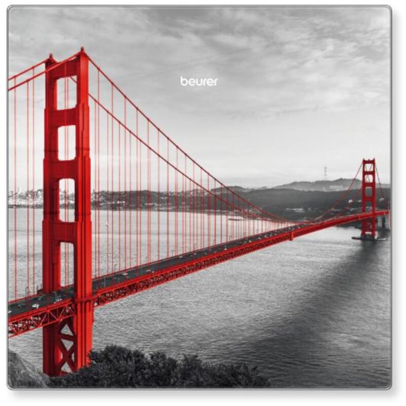 foto del prodotto beurer bilancia pesapersone b.180kg 100gparte in vetro display lcd sanfrancisco gs 215 san francisco