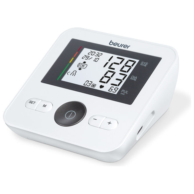 foto del prodotto beurer bm 27 misuratore pressione automatico braccio 4 utenti lcd grigio bianco