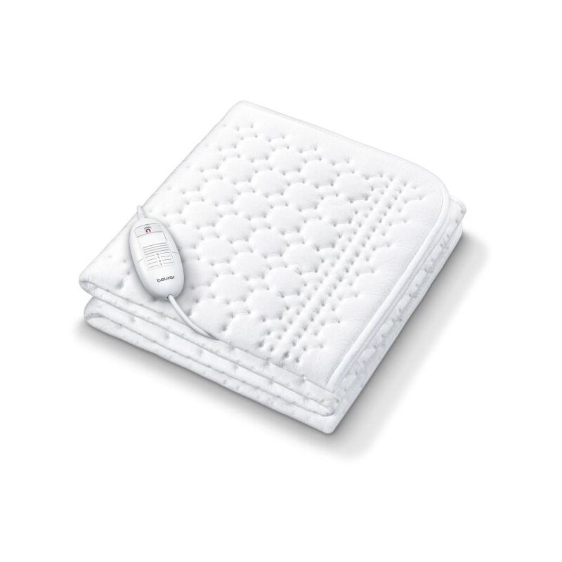 foto del prodotto beurer coperta riscaldante 130x75cm 50w 3pz. lavabile in pile bss bianco ts 19