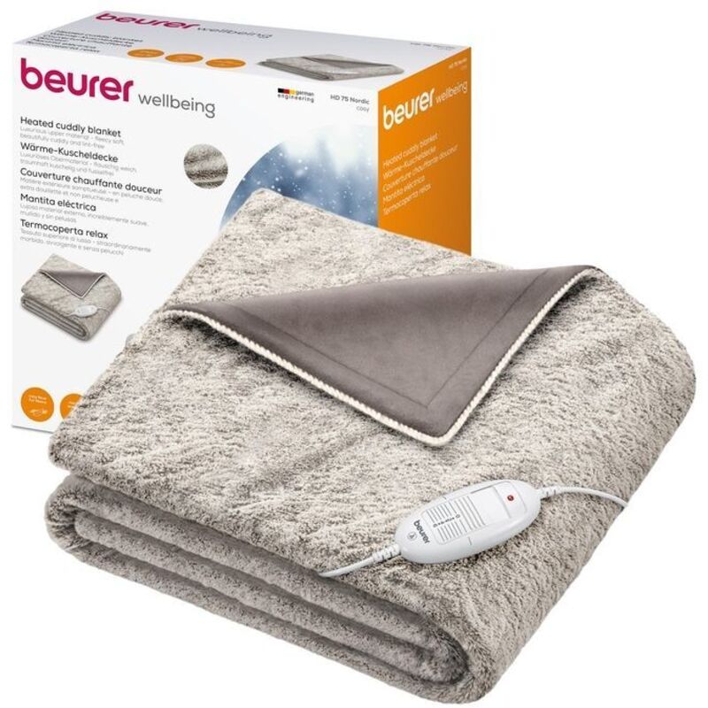 foto del prodotto beurer - hd 75 cosy nordic coperta elettrica riscaldante 100 w