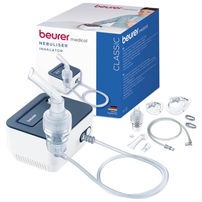 foto del prodotto beurer ih 16 aerosol ad aria compressa nebulizzazione 0,3 ml min design compatto