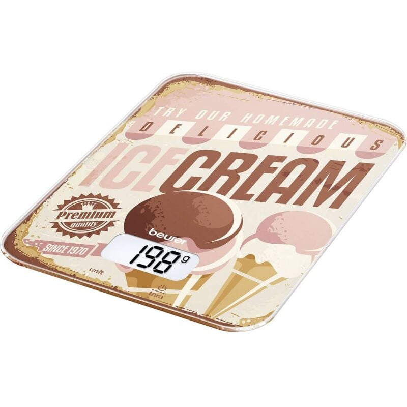 foto del prodotto beurer ks 19 ice cream bilancia da cucina digitale marrone chiaro, rosa antico 20 x 14.5 x 16.5