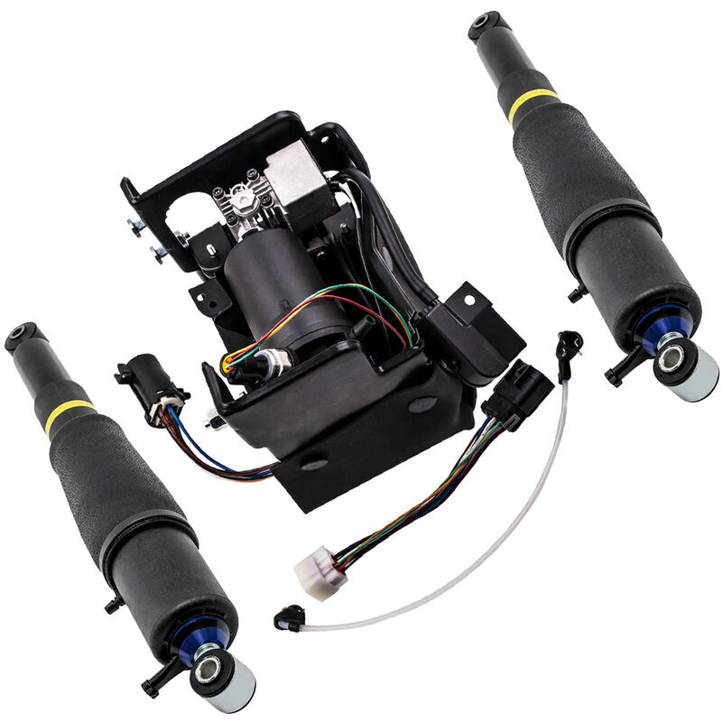 foto del prodotto bfo 2x air suspension shocks compressor pump per escalade suburban tahoe yukon