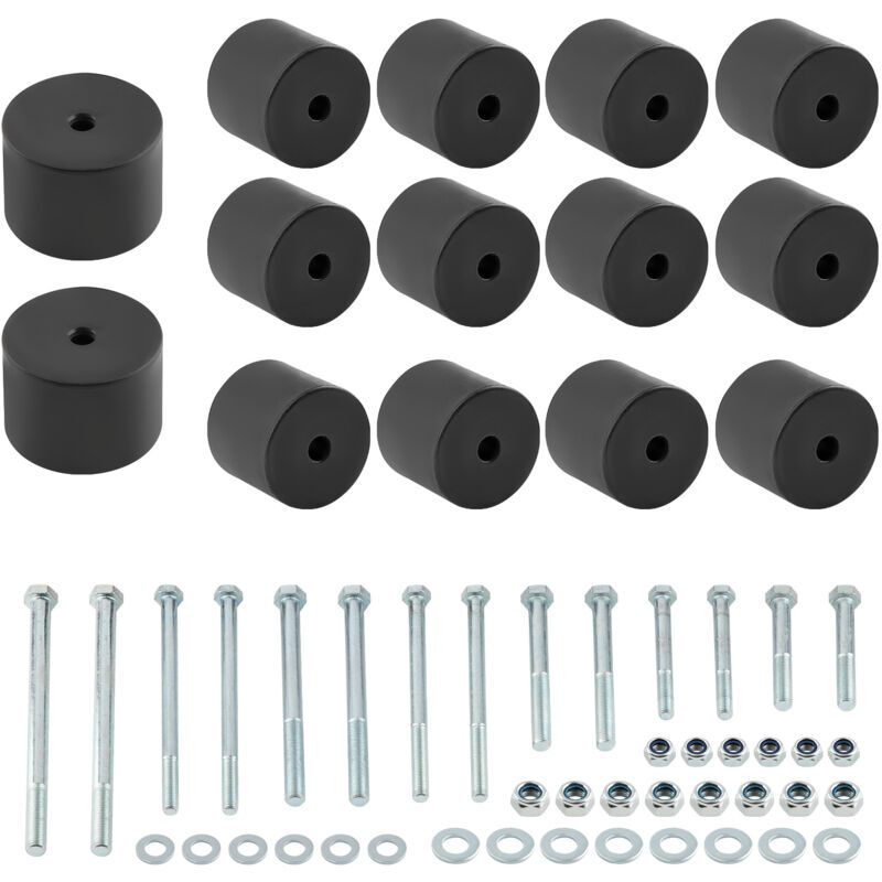 foto del prodotto bfo 50mm body lift kit blocks bolts for nissan navara d22 dual cab w tub 2 inch