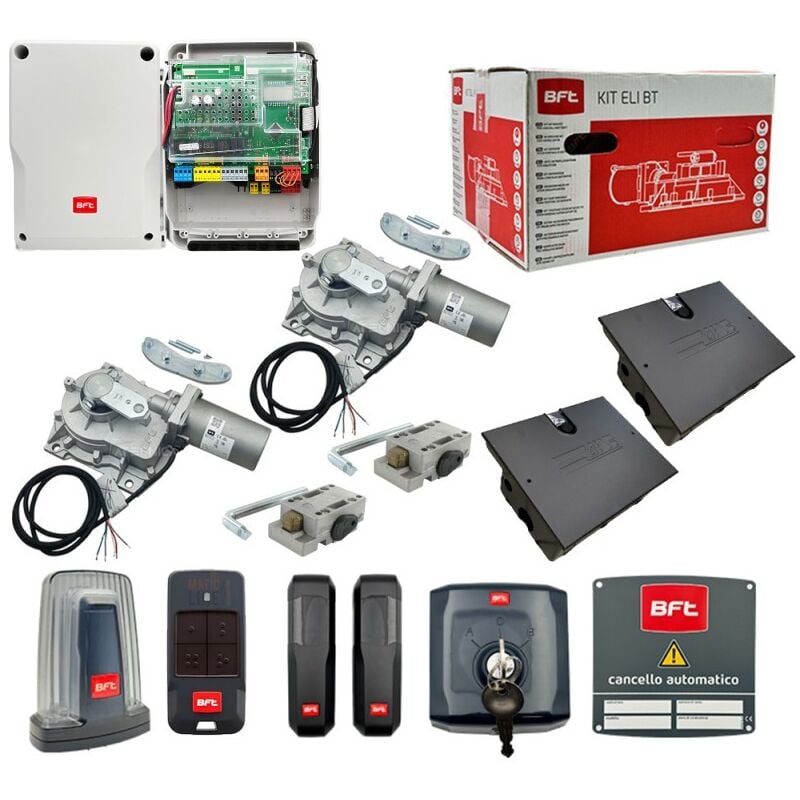 foto del prodotto bft kit eli bt a35 v 24v cancello ante battenti interrato casse e leve inclusi 2611888