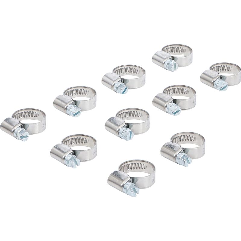 foto del prodotto bgs stringitubo, 12 x 20 mm, acciaio inox, set da 10 pezzi, 1 pezzi, 8095 12 x 20