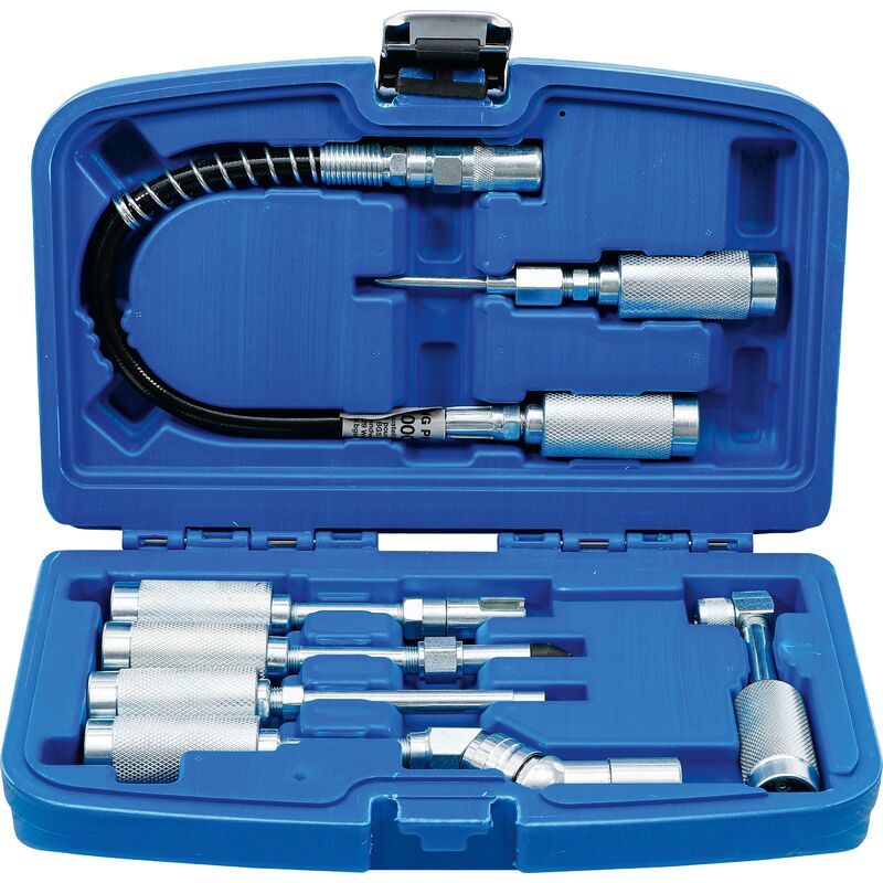 foto del prodotto bgs technic adattatore e set accessori compress.per grasso 7 pz.
