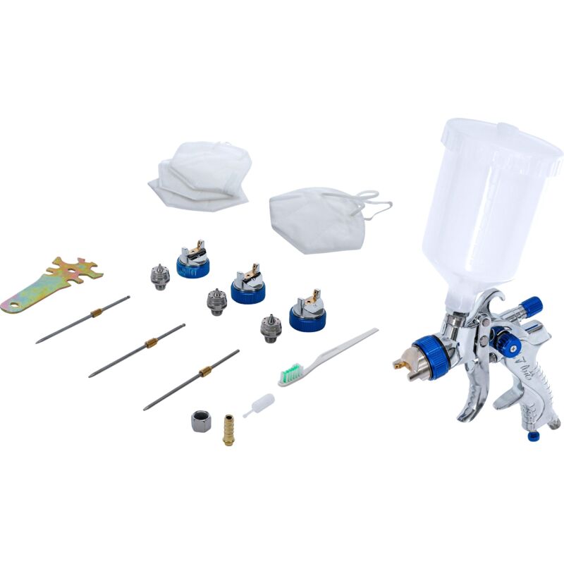 foto del prodotto bgs technic aerografo con 3 ugelli di spruzzo 1,4 1,7 2,0 mm