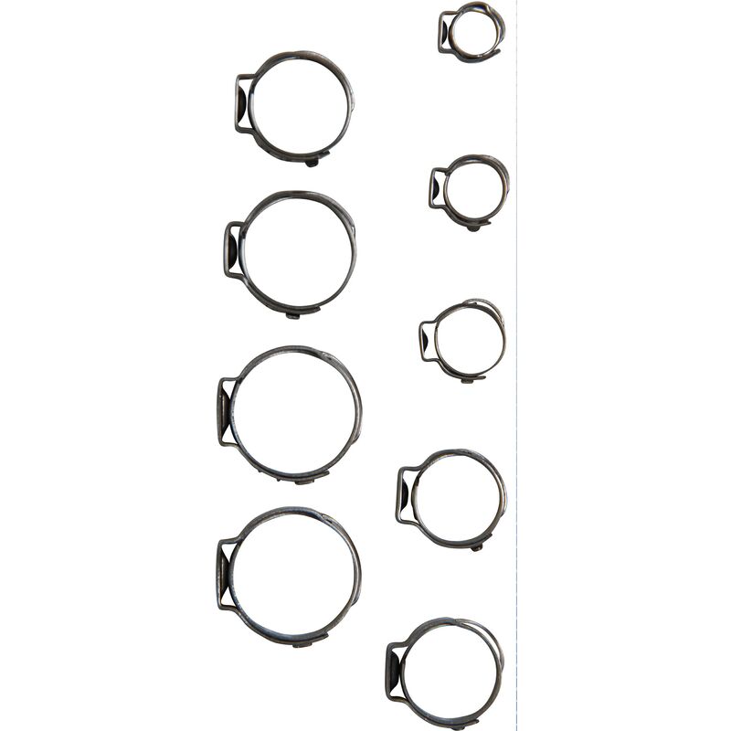 foto del prodotto bgs technic assortimento anelli stringitubo in acciaio inox 5,8 21 mm 170 pz.