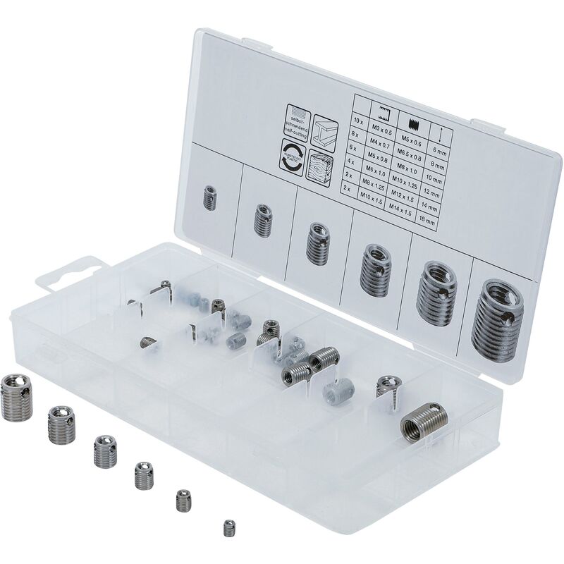 foto del prodotto bgs technic assortimento bussole filettate autofilettanti 32 pz.