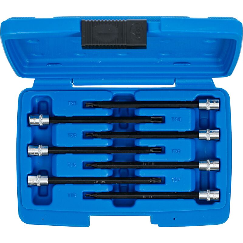 foto del prodotto bgs technic assortimento chiavi a bussola 6,3 mm 1 4 profilo a t per torx con testa sferica t10 t40 7 pz.