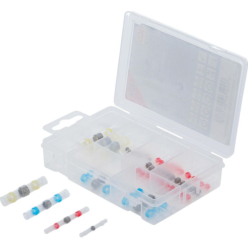 foto del prodotto bgs technic assortimento connettori per saldatura termorestringenti 30 pz.