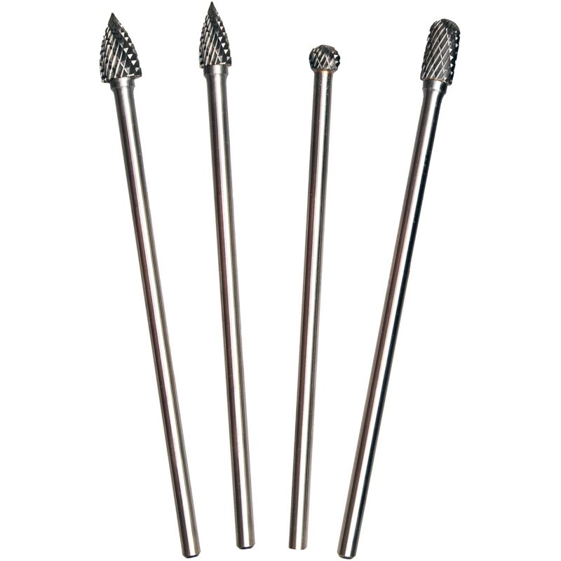 foto del prodotto bgs technic assortimento di frese in carburo di tungsteno extra lunghe