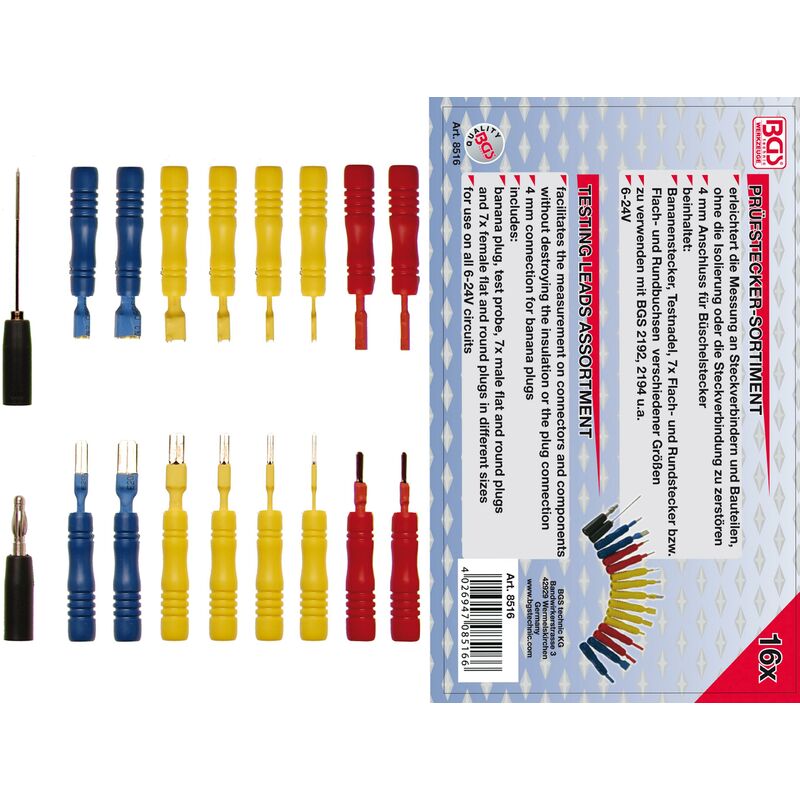 foto del prodotto bgs technic assortimento di punte di misura 16 pz.