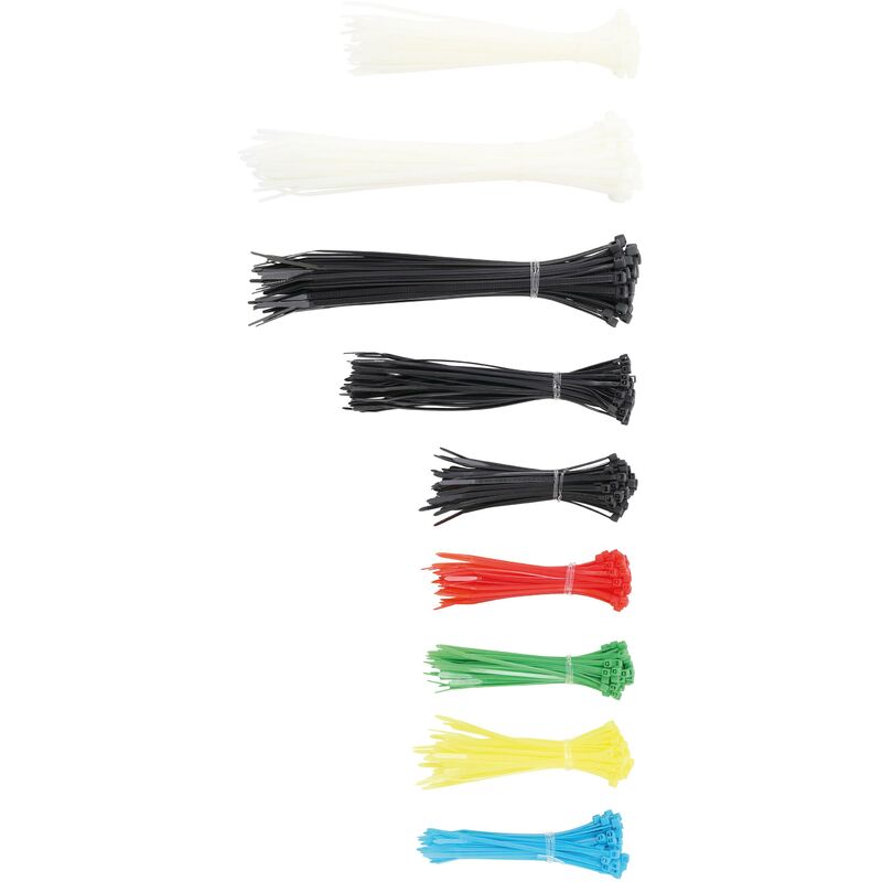 foto del prodotto bgs technic assortimento fascette per cavi colorate 100 200 mm 450 pz.