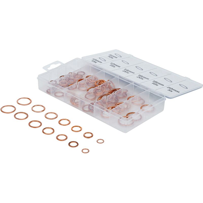 foto del prodotto bgs technic assortimento o ring rame 6 20 mm 95 pz.