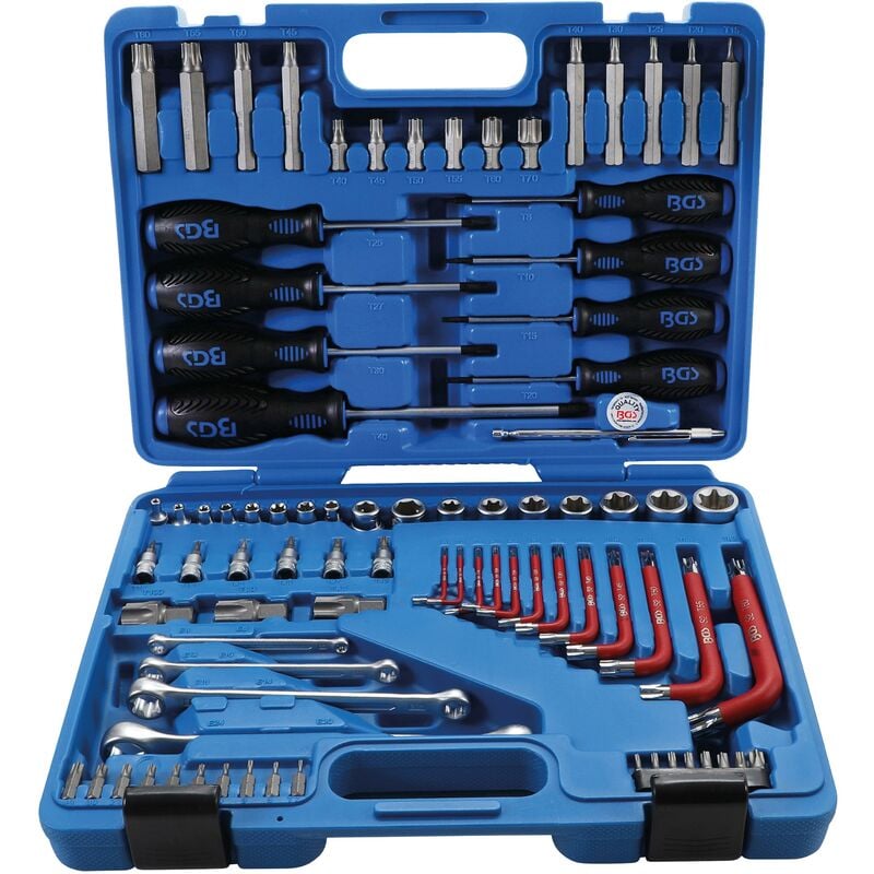 foto del prodotto bgs technic assortimento utensili 6,3 mm 1 4 12,5 mm 1 2 profilo a e profilo a t per torx 84 pz.