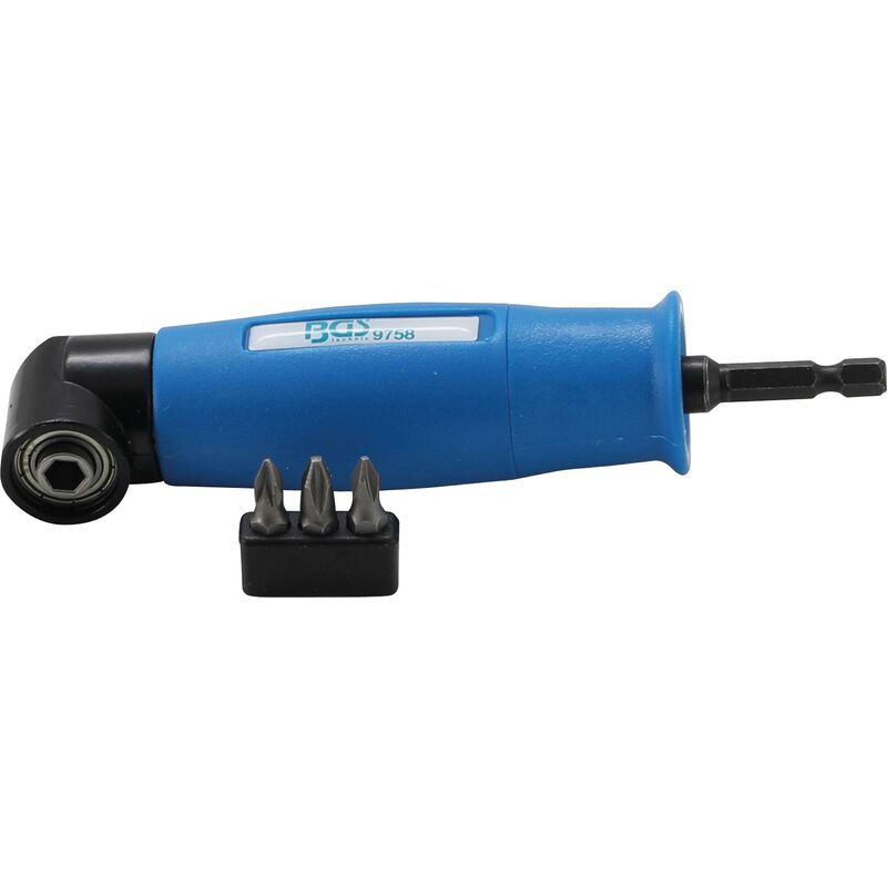 foto del prodotto bgs technic attacco ad angolo per trapano attacco esagono esterno 6,3 mm 1 4 6,3 mm 1 4 