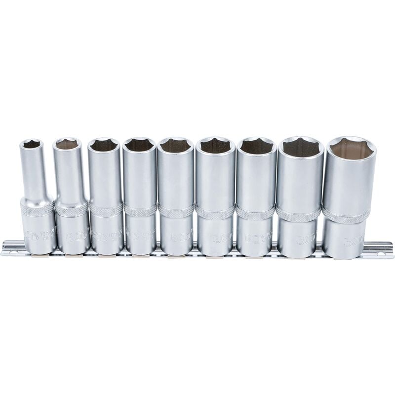 foto del prodotto bgs technic bgs juego de llaves de vaso hexagonal, largas entrada 12,5 mm 1 2 10 24 mm 9 piezas