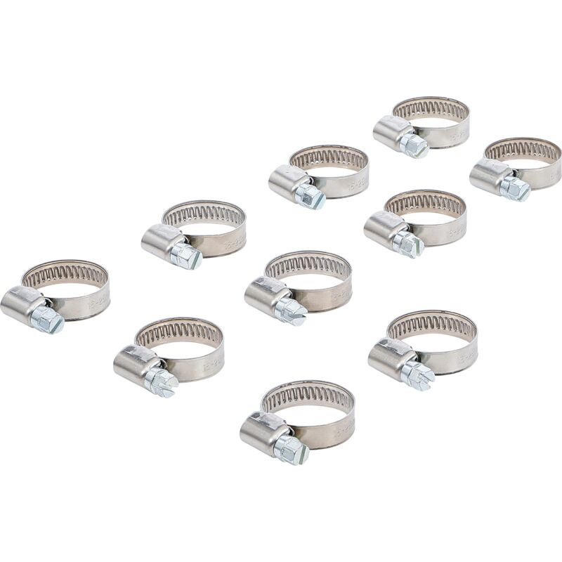 foto del prodotto bgs technic bgs stringitubo, 16 x 25 mm, inox, set di 10, 1 pezzi, 8095 16 x 25