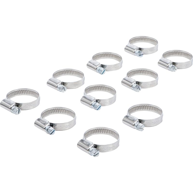 foto del prodotto bgs technic bgs stringitubo, 20 x 32 mm, inox, set da 10 pezzi, 1 pezzi, 8095 20 x 32