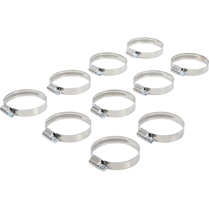 foto del prodotto bgs technic bgs tubo morsetto, 40 x 60 mm, in acciaio inox, 10 pezzi, 1 pezzi, 8095 40 x 60.